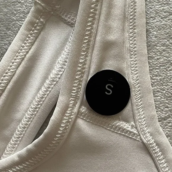 White with Black Nike Swoosh and Trim, Size S Kids Spot Bra, NEW! - Picture 8 of 8